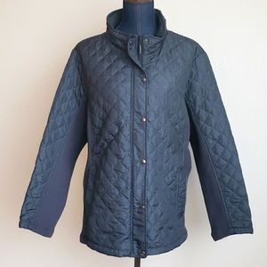 AVENUE Gray Quilted Jacket Coat